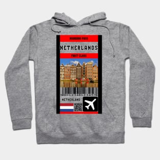 Netherlands first class boarding pass Hoodie